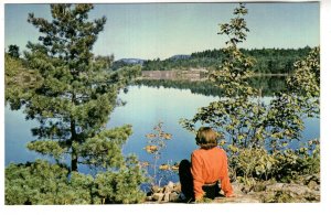 Woman Setting by Lake, Peaceful Pause, Ontario