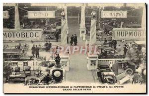Postcard Old Automobile International of & # 39automobile Cycle Exhibition an...