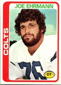 1978 Topps Football Card Joe Ehrmann Baltimore Colts sk7179