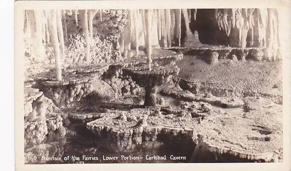 New Mexico Carslbad Cavern Cave Fountain Of The Fairies Lower Portion Real Photo