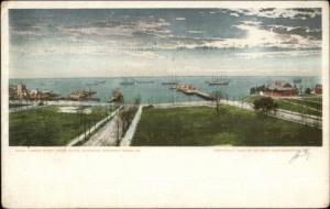 Newport News VA River From Hotel Warwick c1905 Postcard DOANE CANCEL