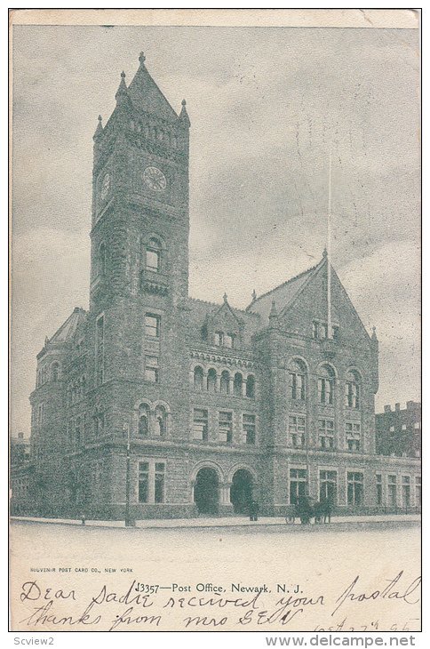 Post Office, Newark, New Jersey, PU-1905