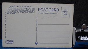 STD Vintage Murphys Hotel Richmond Virginia Unposted Razed 2007