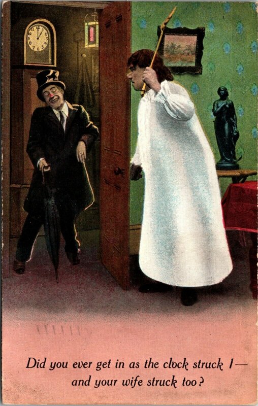 COMEDY - Vintage Romantic Postcard Collectible Antique Post Card