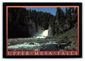 Upper Mesa Falls Idaho Henry's Fork Snake River Postcard Continental View Card