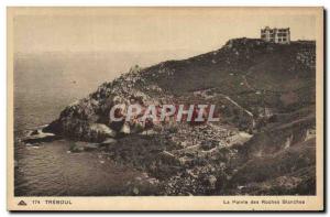 Old Postcard Treboul Pointe Des Roches Blanches