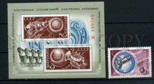 024308 SPACE RUSSIA 1972 S/S+stamp Development MNH 