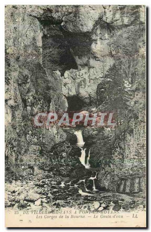 Old Postcard From Villard de Lans has Pont in Royans The Gorges of the Bourne...