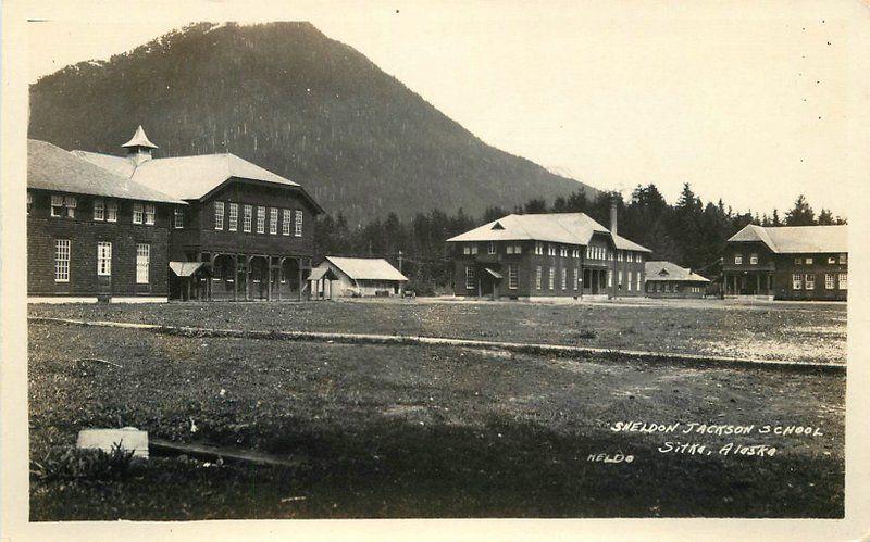 C-1910 Sheldon Jackson School Sitka Alaska RPPC real photo postcard 7986