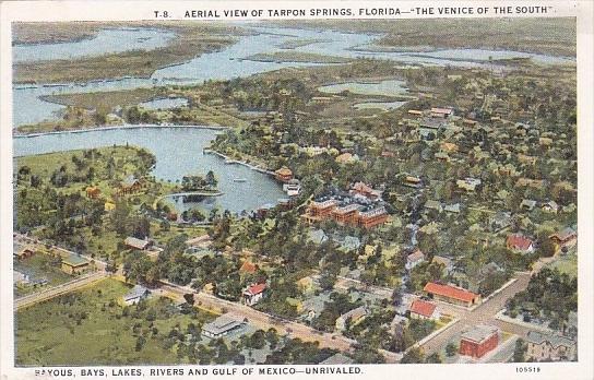 Florida Tarpon Springs Aerial View Of Springs The Venice Of The South Bayous ...