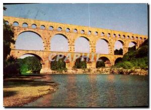 Modern Postcard Remoulins Gard Pont du Gard Roman Aquedec built shortly Ave.