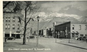 Vintage Real Photo Postcard showing 25th Street looking North , Mount Ogden, UT.