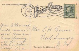 Decoration Day Memorial Cherub Stars & Stripes Flag Greeting 1909 postcard