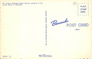 Limbo Dancers Perform in Jungle Room Hamilton Bermuda Postcard