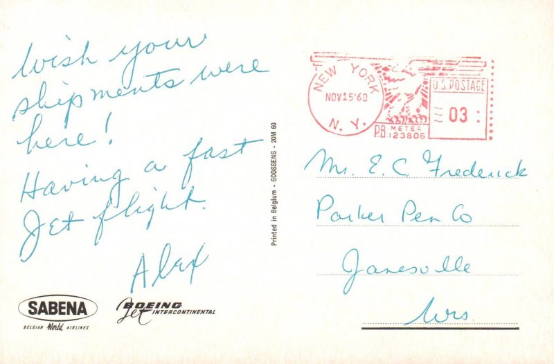 Boeing Jet Airplane,Sabena Airlines