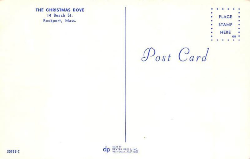 Christmas Dove Rockport, Massachusetts, USA Unused 