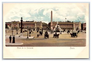 Place De La Concorde Street View Paris France UNP UDB Postcard C19