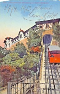 GRAZ AUSTRIA~CAFE-RESTAURANT SCHLOSSBERG mit SCHLOSSBERGBAHN- S FRANK POSTCARD