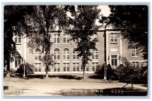 Waverly Iowa IA Postcard RPPC Photo Wartburg College Building c1940's Vintage