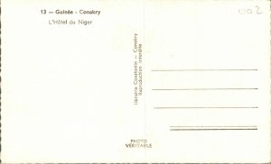 Guinea Conakry Hotel du Niger Vintage RPPC 08.56