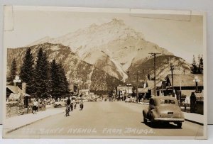 Canada RPPC 1940's Alberta BANFF AVENUE FROM BRIDGE - Byron Postcard A13