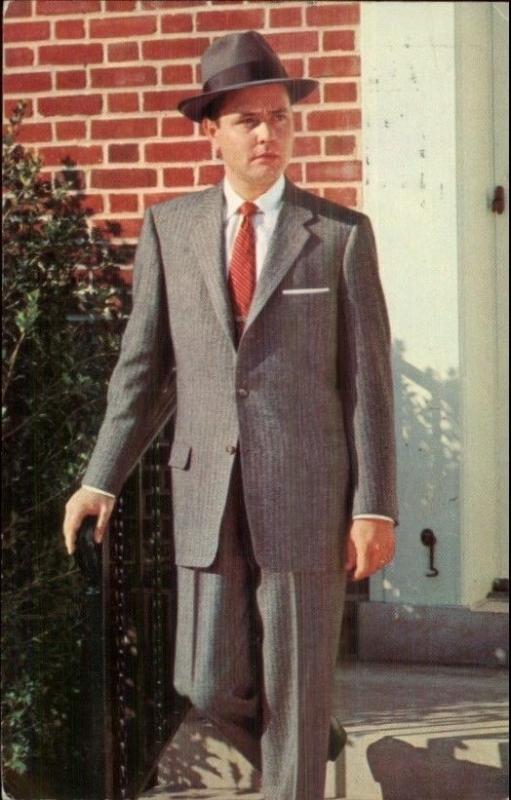 1950s Men's Fashion Suits at $54.50 - Bob Work Lancaster OH Postcard