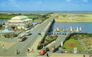 Southport Merseyside, England UK Pier and Yachting Lake Casino 1965 Postcard D17