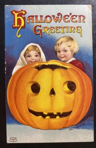 1913 Haverford PA Usa Picture Postcard Cover To Paoli Halloween Greetings