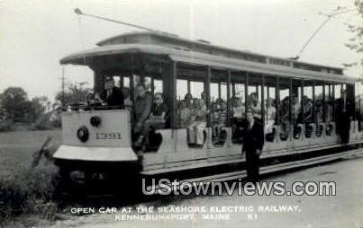 Real Photo, Seashore Electric Railway in Kennebunk Port, Maine