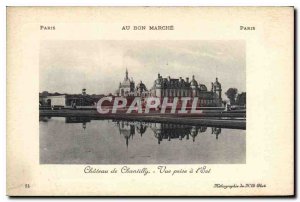 Old Postcard Chateau de Chantilly View Taking the East