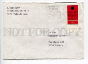 421807 GERMANY 1975 year Schwabisch Gmund ADVERTISING real posted COVER