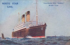 SS Doric White Star Line Ship Vintage Postcard