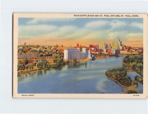 M-184140 Mississippi River and St Paul Skyline St Paul Minnesota USA