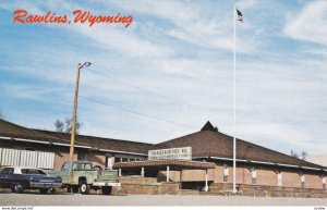 RAWLINS , Wyoming, 1950-60s ; Jeffrey Center Community Building, Classic Cars