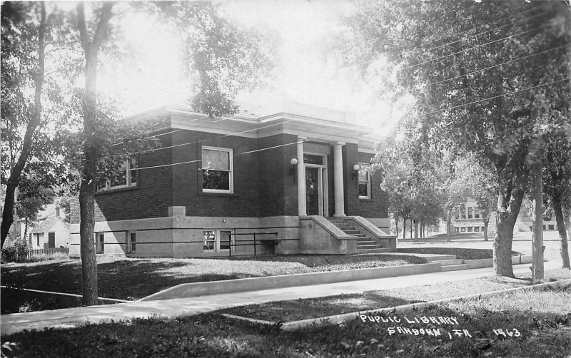 G27/ Sanborn Iowa RPPC Postcard 1920 Public Library Building