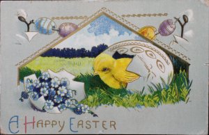 Happy Easter card with Hatching Chick