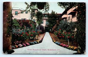 Postcard CA Hollywood Hotel Hollywood Court Pre 1920s H06