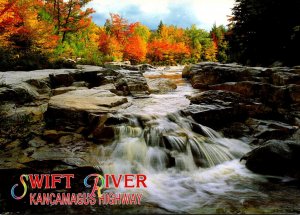 New Hampshire View Of Rocky Gorge On The Swift River Along The Kancamagus Hig...