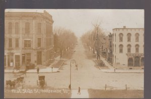 Centerville IOWA RPPC 1908 MAIN STREET STORES nr Corydon Bloomfield Albia #2