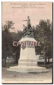 Old Postcard Villefranche Sur Saone Monument Fighters