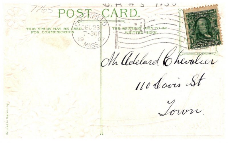 Christmas  Girl with  Pine Boughs