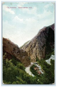 1911 The Narrows Trees Scene Ogden Canyon Helper Utah UT Posted Vintage Postcard