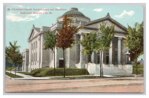 Postcard Christian Church Independence & Gladstone Blvd. Kansas City Mo. c1911