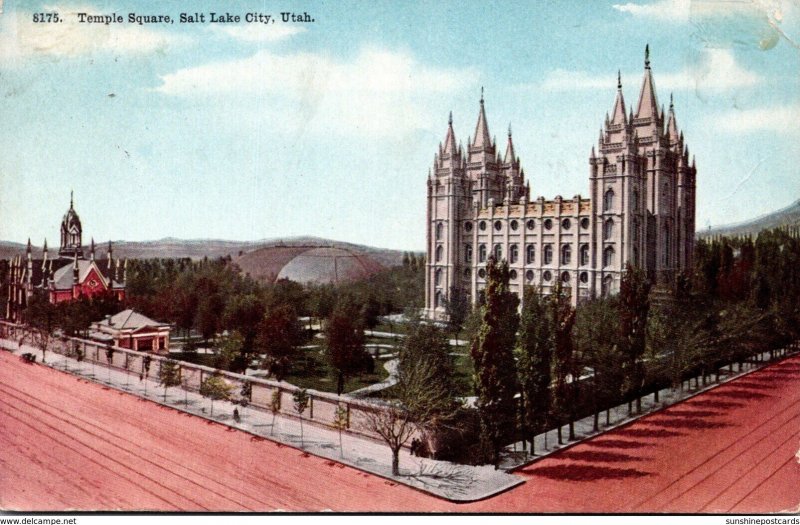Utah Salt Lake City Temple Square 1910