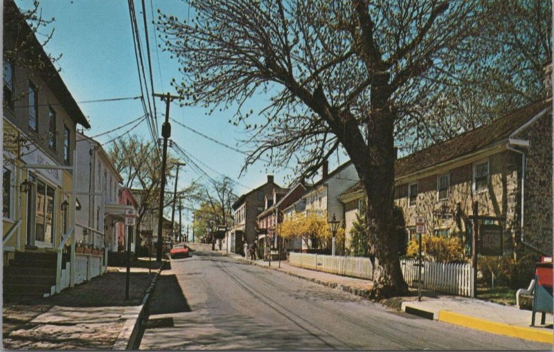 Postcard Mechanic Street New Hope Bucks County PA