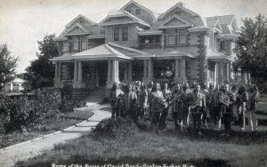 VINTAGE POSTCARD THE BAND ISRAELITE HOUSE OF DAVID AT BENTON HARBOR MICHIGAN