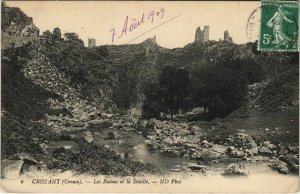 CPA CROZANT Les Ruines et le Sedelle (1144321)