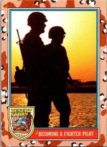 Military 1991 Topps Dessert Storm Card Becoming A Fighter Pilot sk21362