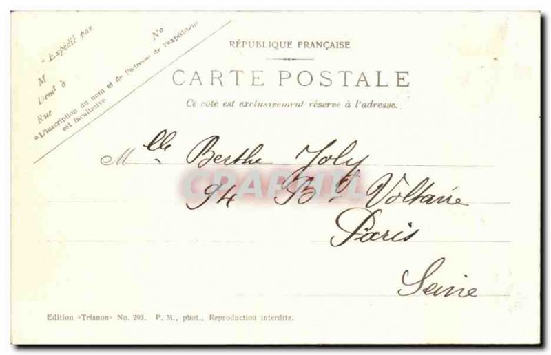 Old Postcard Icebox Ruins of Chateau Bellevue gives Louis XV Madame de Pompadour