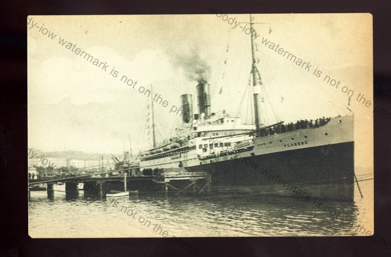 LS5081 - French Liner - Flandre - built 1914 - postcard